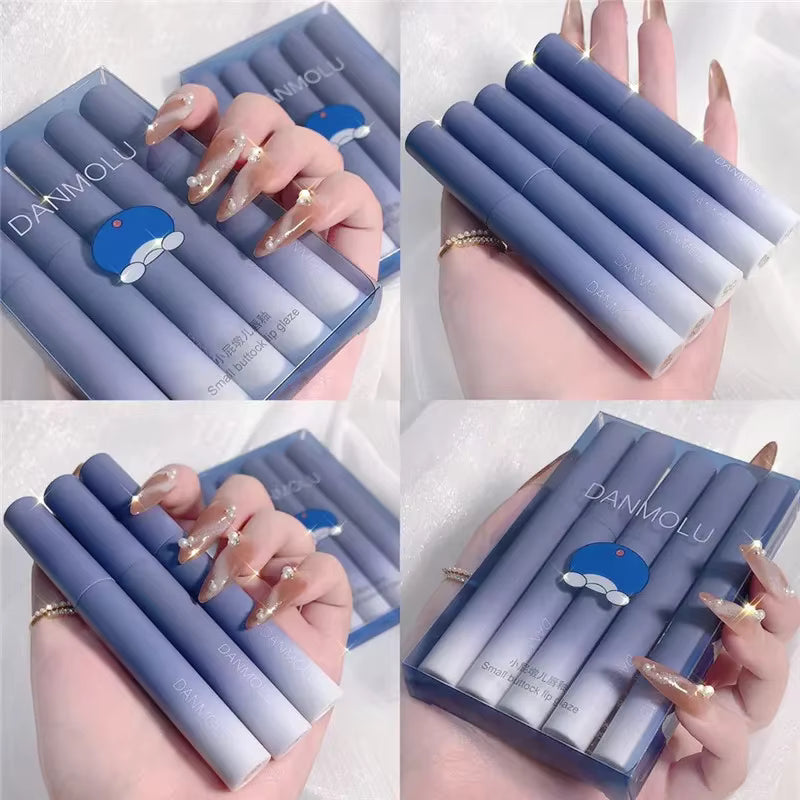 5-Piece Matte Lipstick Set – Long-Lasting Waterproof Non-Stick Lip Tint