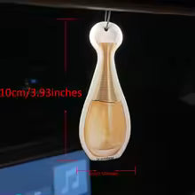 Luxury Gilt Glass Car Perfume Bottle Air Vent Clip & Hanging Fragrance Diffuser