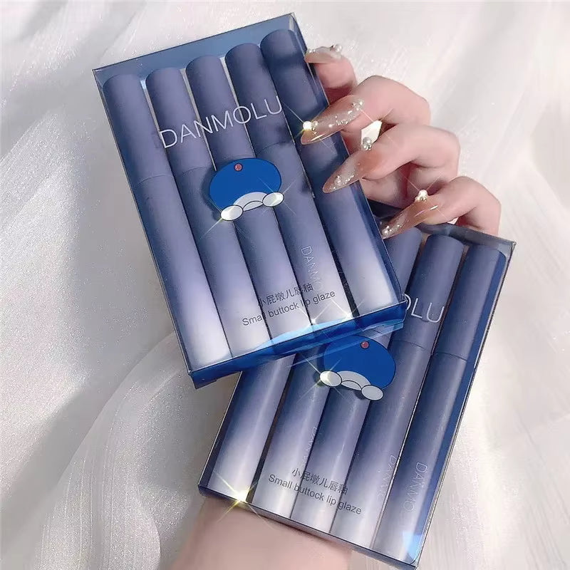5-Piece Matte Lipstick Set – Long-Lasting Waterproof Non-Stick Lip Tint