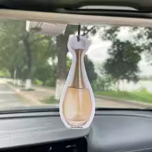 Luxury Gilt Glass Car Perfume Bottle Air Vent Clip & Hanging Fragrance Diffuser