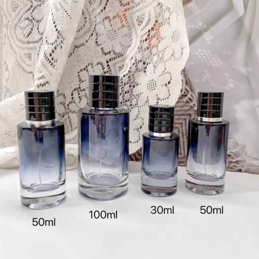 Portable Refillable Glass Perfume Atomizer Spray Bottle (30ml–100ml) – Gradient Travel Cosmetic Container