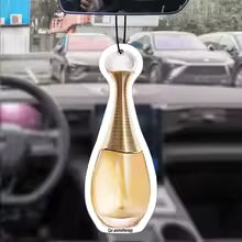 Luxury Gilt Glass Car Perfume Bottle Air Vent Clip & Hanging Fragrance Diffuser