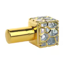 10ml Cube Gold Glass Perfume Atomizer Bottle – Refillable Travel Spray