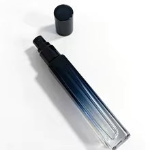 Gradient Blue Glass Perfume Bottle Set – 50ml Refillable Spray Bottle with 10ml Travel Atomizer